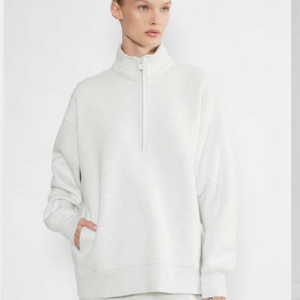 Aritzia Cozy SweatFleece Boyfriend 1/2 zip